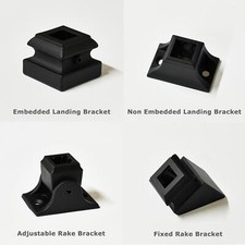 Enfield Range Matte Black Spindle Brackets