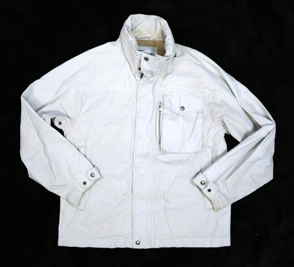 Banana Republic Water Resistant Tan Hidden Packable Hooded Jacket Mens S