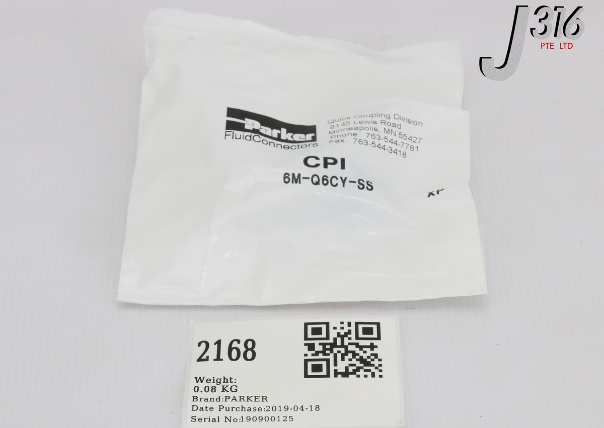 2168 PARKER CPI/A-LOK SERIES INSTRUMENTATION COUPLING (NEW) 6M