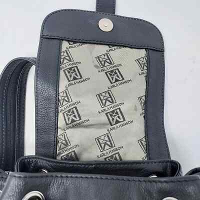 Karla Hanson Black Leather Backpack Purse Karla Hanson | Backpacks main image 4