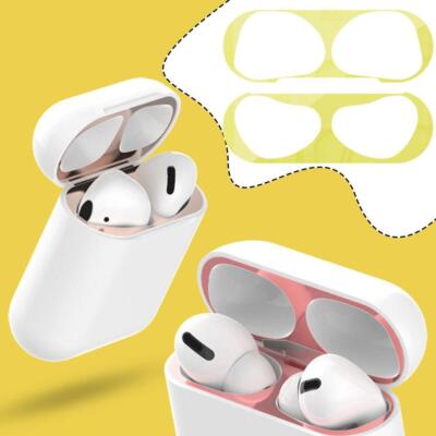 Metal Dust Guard Sticker Decal Skin Protector For Apple 4 AirPods W0T7