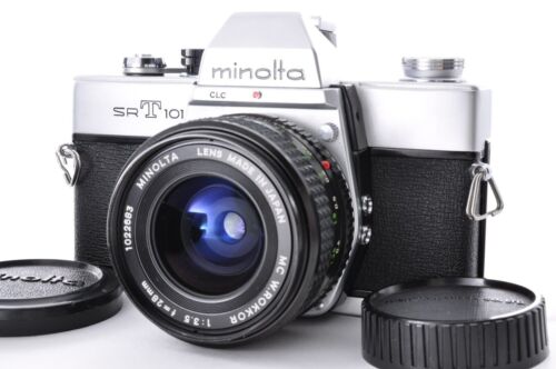 MINOLTA SRT 101 SLR 35mm Film Camera w/MC 28mm F3.5 Lens [Near Mint] From Japan - Picture 1 of 22
