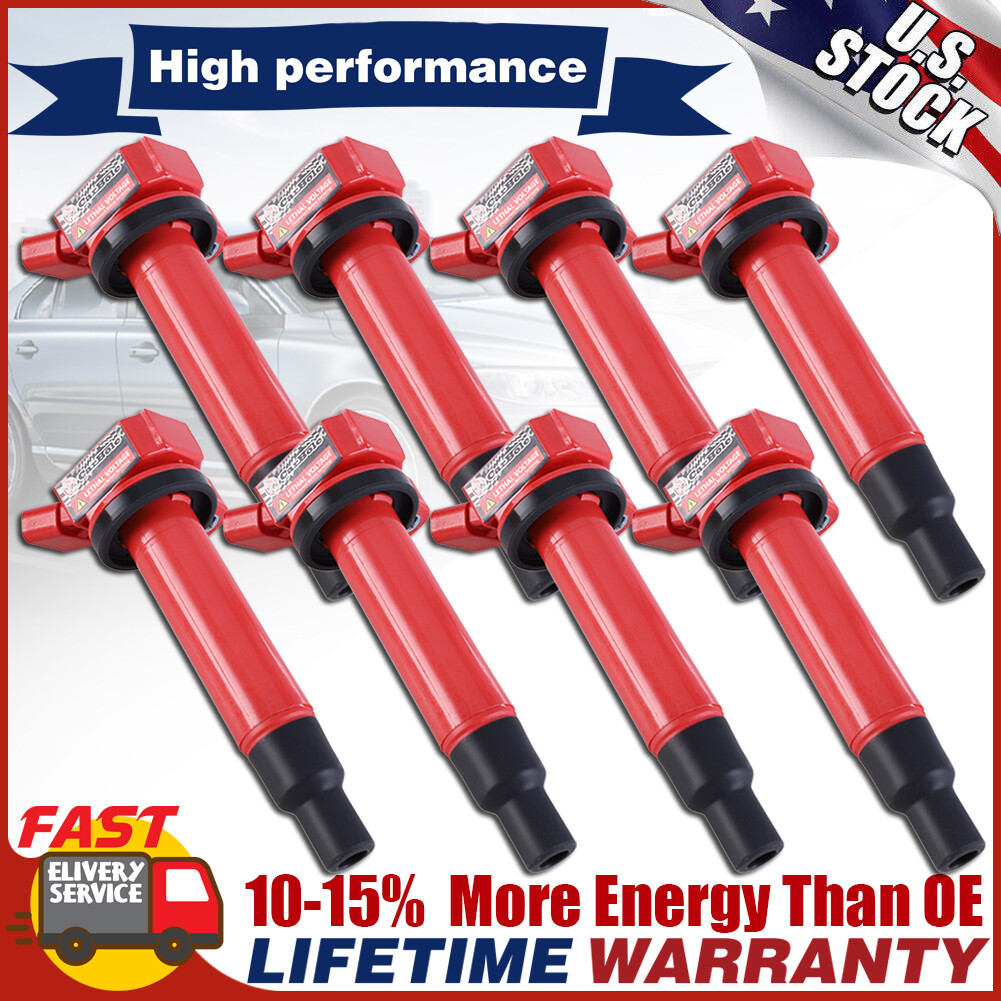 8Pcs Ignition Coil & Iridium Spark Plug For Toyota Tundra Sequoia 4.7L V8 .UF230