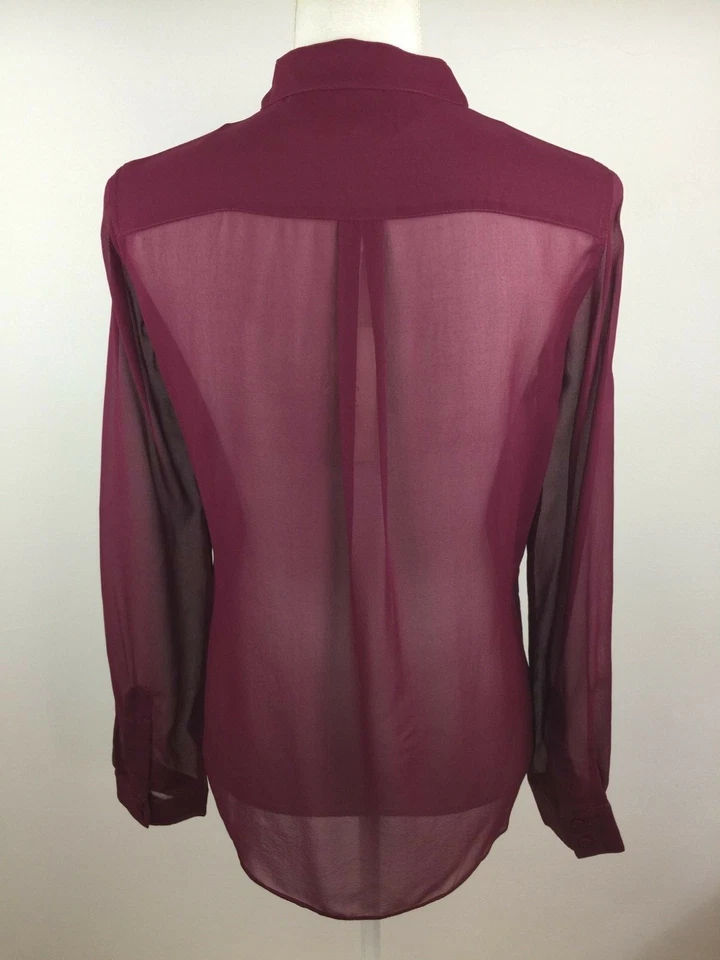 Blusa mujer Erin Fetherston pura seda ciruela talla XS NUEVA CON ETIQUETAS  Foto 4 de 4