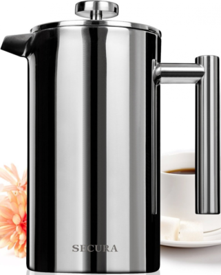 Secura Stainless Steel French Press Coffee Maker 304 Grade