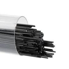 Bullseye .5MM Stiff Black Opal Glass Stringers 90 COE