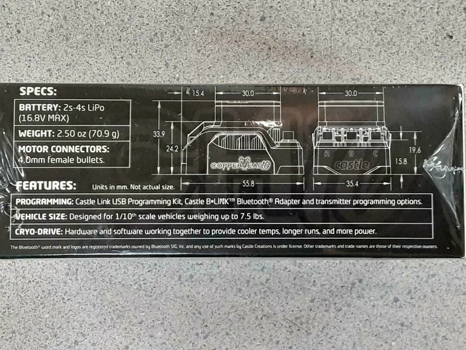 Castle Creations Copperhead 10 1/10 Scale Sensored Brushless ESC 010-0166-00 New - Image 2 of 4