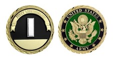 ARMY FIRST LIEUTENANT RANK 1.75" ARMY SEAL CHALLENGE COIN
