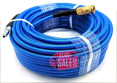 Flexible D'air Bleu 50 Pieds (15m) - Diamètre 1/4" - Pour Compresseur, Outils Pneumatiques