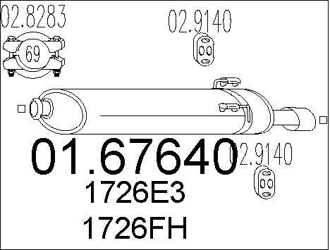 Silencieux arrière Peugeot 306 1.9 DT pour remplacement contrôle technique