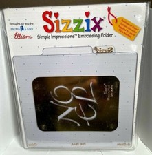 Sizzix Ellison Simple Impressions Embossing Folder  NEW  Noel Christmas