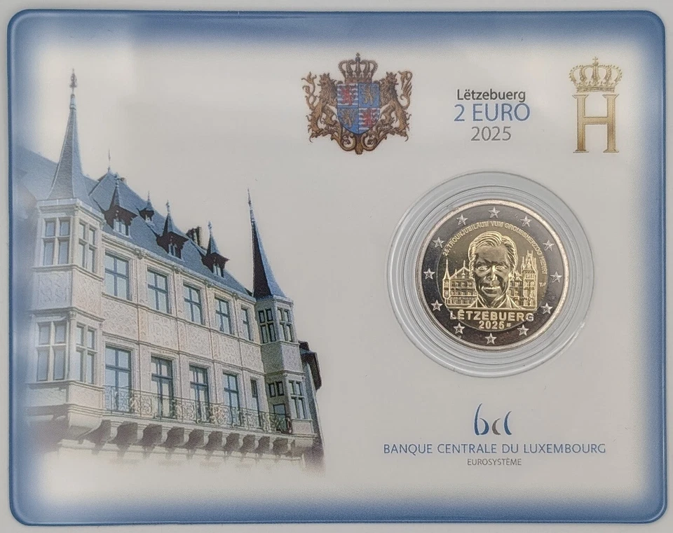 Luxemburg 2 Euro 2025 st Schuman + Thronbesteigung Blister Varianten CC Set Wahl - Bild 3 von 4