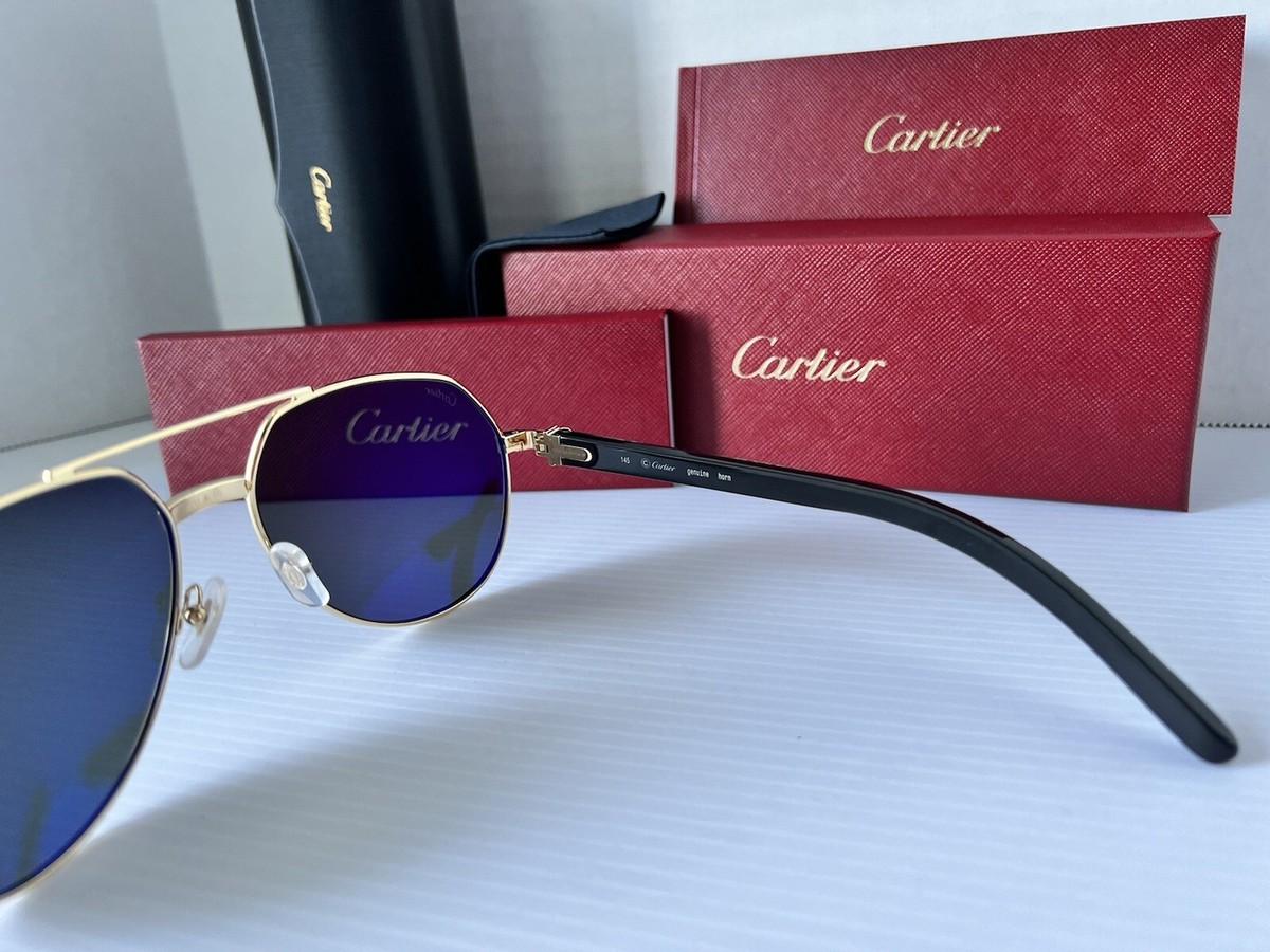 Cartier Buffs Première de Cartier Sunglasses CT0272S 001 Gold Grey