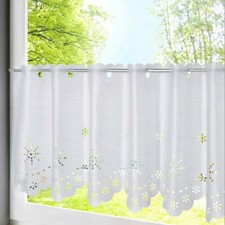 Available Ready Made Voile Net Curtains 6 Size Cafe Panel Kitchen Bathroom
