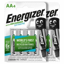 Energizer Rechargeable Accu AA batteries Recharge Extreme NiMH 2300mAh HR6 Pack