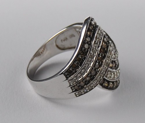 breiter Ring Klunker Weißgold 2.00 Carat Brillant Diamant 585 gold Größe 63 - Bild 3 von 5