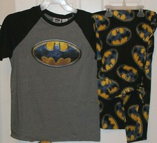 Batman DC Comics Pajama Pants Lounge PJ 2 Piece Set Mens Size Small NWT