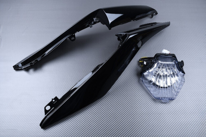 Carénage arrière noir YAMAHA YZF R3 2019-2024 RH12 et feu stop LED transparent
