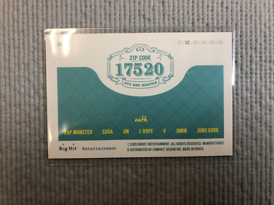 BTS 2nd Muster 17520 OFFICIAL Photo card 2/6 ( JIN ) | eBay