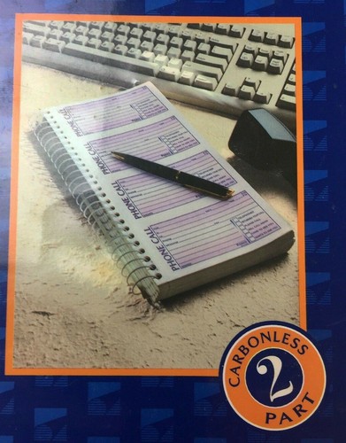 ADAMS Phone Message Book Spiral Bound 400 Sets Carbonless 2 Part SC1154-2D $35 - Picture 3 of 7