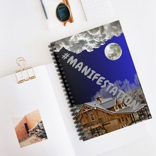 Manifestation Spiral Ruled Lined Notebook, Journal, Unique Gift, Planner, Diary