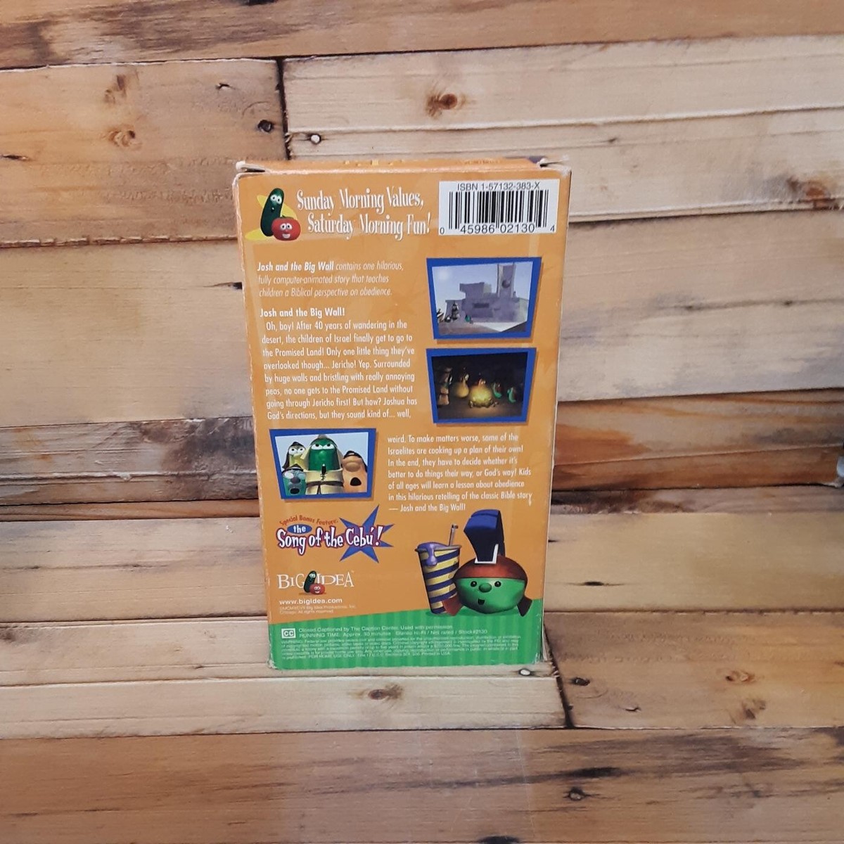 Veggie Tales Josh And The Big Wall! Obedience VHS VCR Video Tape