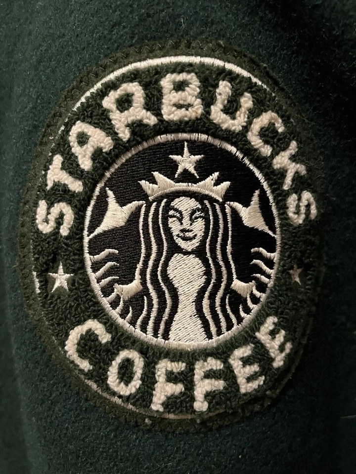 Vintage Starbucks Coffee Corporate Employee Varsity Letterman Jacket Made In CAN - Image 4 of 4