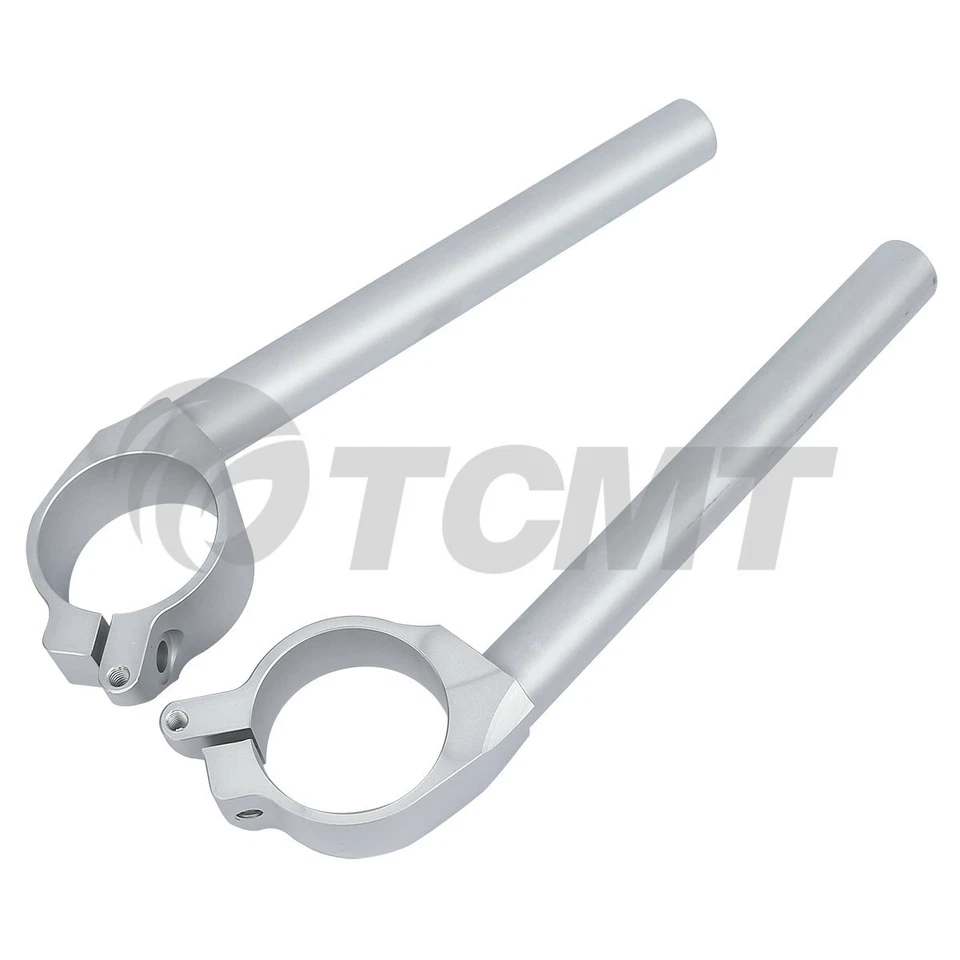 Clip de manillar de 50 mm plateado apto para Yamaha YZF R1 1998-2001 99 2000 Foto 3 de 4