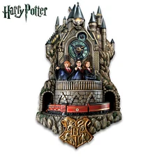 Bradford Exchange Harry Potter Sculptural Wall Clock Lights Music Motion