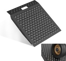29" x 24" Shed Ramp for Riding Mower Anti-Slip Punch Plate Ramp 1PC Velvet Black