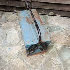 Metal Cantilever Tool Box . Metal Toolbox 46cm -  vintage tool chest metal