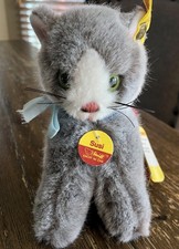 Steiff Susi Cat 1493/13 Plush   Button  Flag   Chest Tag Classic Series Germany