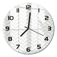 Glasuhr Glas-Wanduhr Wanduhr Geometrischer Hintergrund Schwarze Zeiger Fi30 Cm