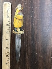 Nabisco Uneeda Biscuit Letter Opener Boy in Yellow Rain Slicker/Raincoat 1920s
