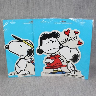 SNOOPY Peanuts Hallmark Stickers Vintage Italy Kissing Lucy | Tennis 1980s New