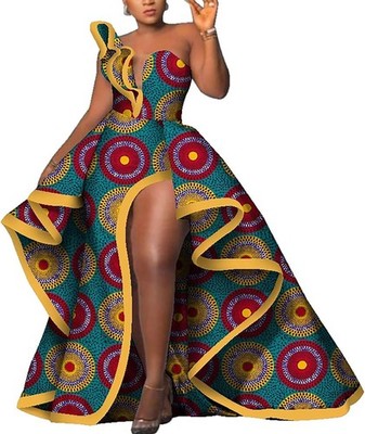 open lace back dress Green Lace Long Prom Dresses, African Formal Dresses,SP657