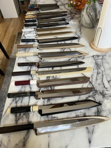 Many Japanese chef knife Available Honyaki 270mm Mirror Finish