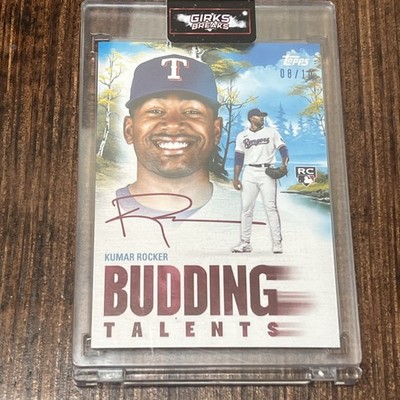 2025 Topps X Bob Ross The Joy of Baseball /10 Kumar Rocker #BT-3 Budding Talents