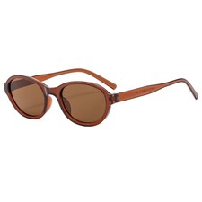Trendy Oval Sunglasses Small Frame Fashion Eyewear For Women Men