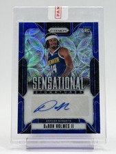 DARON HOLMES II 2024-25 PRIZM SENSATIONAL SIGS BLUE CHOICE ROOKIE AUTO /49 Q5006