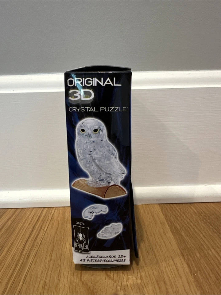 Puzzle Búho Cristal 3D Original Nivel 1 Con Caja, Tarjeta Y Bolsa Sin Abrir Foto 2 de 4