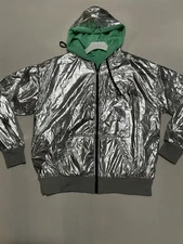 Jeremy Scott Spoiled Child Men’s Reversible Jacket Metallic Green Size XL