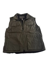 Banana Republic Olive Green Utility Safari Vest Size Large hunting cotton nylon