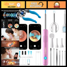Ultra HD Ear Wax Removal Camera with Tweezers, 1296P, IP67 Waterproof, Ear Clean
