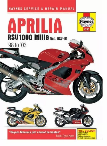 Aprilia RSV 1000 Mille - 98/03 - Haynes Englisches Technisches Handbuch / 4255-image