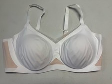 EUC Honeylove CrossOver Wireless Bra White Beige Sz XL  38D/DD E