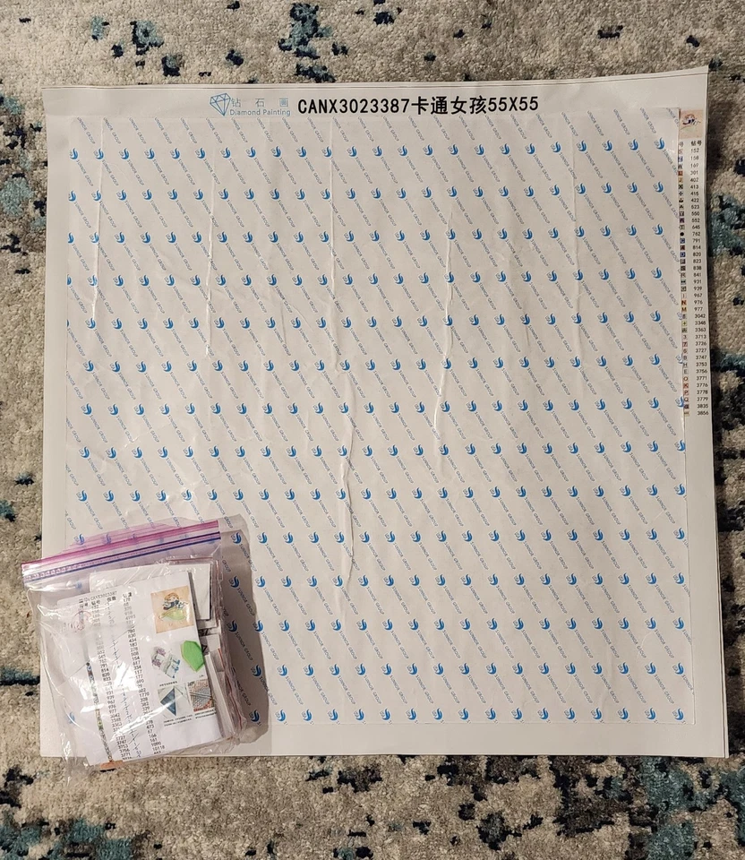 DISNEY ANNA WITH OLAF diamond painting cute frozen 55cm x 55cm/21.6in x 21.6in - Image 2 of 2