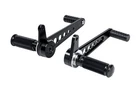 Rearset Footrest System Universal Cafe Racer Style Rear Set Aluminum Black
