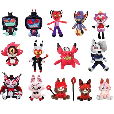 MARKENLOS Hazbin Hotel Serie Plüschtiere Stofftier Puppe Alastor Sir Pentious Vox Husk