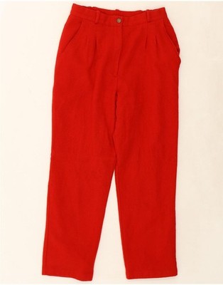 Sag Harbor Damen Tapered Cropped Hose US 10 Large W27 L25 Rot Wolle AV08